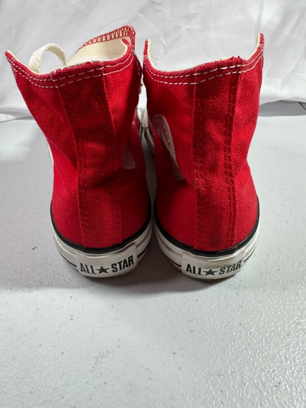 Converse Red Kids High-Top Canvas Sneakers with White Accents